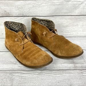Lucky Brand Moccasin Style Brown Boho Booties | Sz 8